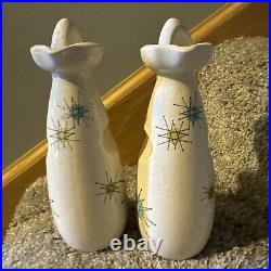 Franciscan Atomic Starburst Oil & Vinegar Cruets VERY RARE-READ-RETRO MCM