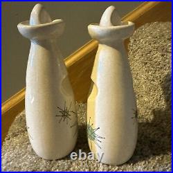 Franciscan Atomic Starburst Oil & Vinegar Cruets VERY RARE-READ-RETRO MCM