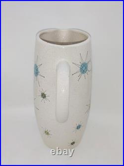 Franciscan Earthenware Atomic Starburst Mid Century 10 Tall Pitcher