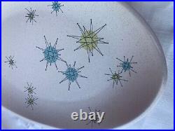 Franciscan Ware Starburst 15.5 Oval Serving Dish Mid-Century Modern Atomic