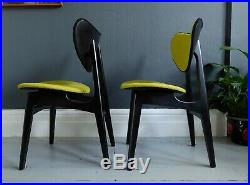 GPlan butterfly dining chairs pair mid century atomic vintage retro EGomme 1950s