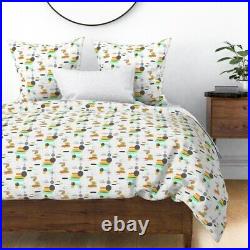 Geometric Mid Century Retro Atomic Mcm Modern 50S Sateen Duvet Cover by Roostery