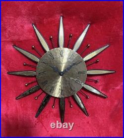 Iconic Kienzle Vintage Starburst Sunburst Wall Clock Atomic Mid-Century Design