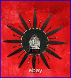 Iconic Kienzle Vintage Starburst Sunburst Wall Clock Atomic Mid-Century Design