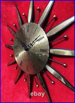 Iconic Kienzle Vintage Starburst Sunburst Wall Clock Atomic Mid-Century Design