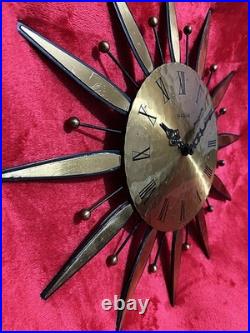 Iconic Kienzle Vintage Starburst Sunburst Wall Clock Atomic Mid-Century Design