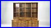 John_Widdicomb_MID_Century_Walnut_And_Brass_Credenza_With_Hutch_01_mfr