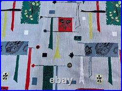 Kinetic Impressionism 1950's Atomic Flags Mid Century Barkcloth Vintage Fabric Kinetic Impressionism 1950's Atomic Flags Mid Century Barkcloth Vintage Fabric