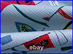 Kinetic Impressionism 1950's Atomic Flags Mid Century Barkcloth Vintage Fabric Kinetic Impressionism 1950's Atomic Flags Mid Century Barkcloth Vintage Fabric