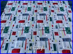 Kinetic Impressionism 1950's Atomic Flags Mid Century Barkcloth Vintage Fabric Kinetic Impressionism 1950's Atomic Flags Mid Century Barkcloth Vintage Fabric
