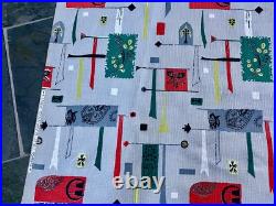 Kinetic Impressionism 1950's Atomic Flags Mid Century Barkcloth Vintage Fabric Kinetic Impressionism 1950's Atomic Flags Mid Century Barkcloth Vintage Fabric