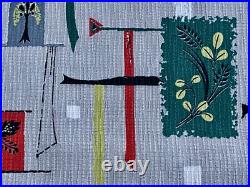 Kinetic Impressionism 1950's Atomic Flags Mid Century Barkcloth Vintage Fabric Kinetic Impressionism 1950's Atomic Flags Mid Century Barkcloth Vintage Fabric