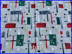 Kinetic Impressionism 1950's Atomic Flags Mid Century Barkcloth Vintage Fabric Kinetic Impressionism 1950's Atomic Flags Mid Century Barkcloth Vintage Fabric