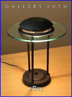 Kovacs! MID Century Black Sonneman Saucer Desk Lamp! 70's 80's Ufo Atomic Panton