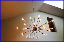 Large 24 Arm Sputnik Light Atomic Mid Century Starburst Chandelier Light Fixture Large 24 Arm Sputnik Light Atomic Mid Century Starburst Chandelier Light Fixture