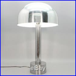 Large 30 Vintage Mid Century Modern Atomic Light Chrome Mushroom MOD Table Lamp