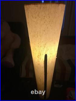 Large 61 Mid Century Modern walnut Lamp Atomic Danish Wood MCM retro lighting