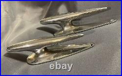 MATCHED PAIR Vintage Mid Century Space Atomic Age Nautical Maritime Boat Cleat