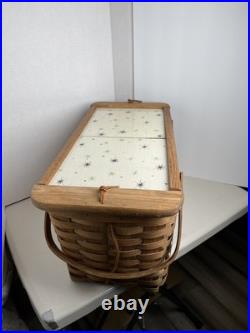 MCM Atomic Design Oak picnic basket Vintage Mid Century with slide-out doors 60s