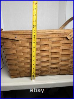 MCM Atomic Design Oak picnic basket Vintage Mid Century with slide-out doors 60s