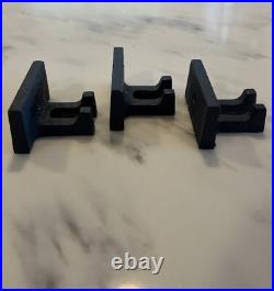 MCM Brass Iron Fireplace Tool Set Atomic Era Mid Century Modern Wall Mount 26