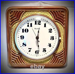 MCM Clock Wall Mid Century Germany Space Age Atomic Design Ceramic/Mold #3659