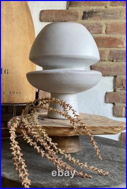 MCM Ikebana Pottery Vase Space Age Sputnik Atomic Handmade 24 cm Tall Ivory