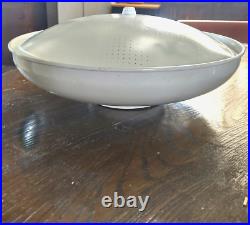 MCM Mid-Century Modern UFO Flying Saucer Atomic Metal Dome Ceiling Light Fixture