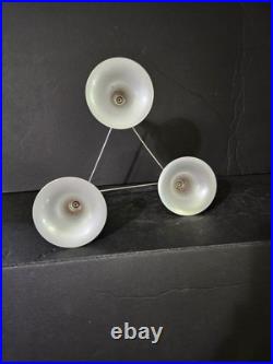 MCM Mirro Medallion Candelabra Atomic Age Wisconsin Wood Aluminum Candle Holder
