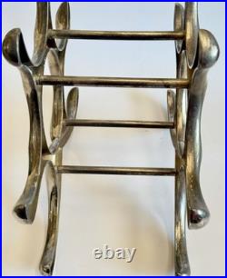 MICHAEL NOLL Style Cast Aluminum Wine Rack 6 Bottle Mid Century Modern Atomic