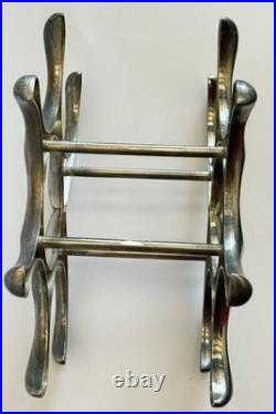 MICHAEL NOLL Style Cast Aluminum Wine Rack 6 Bottle Mid Century Modern Atomic