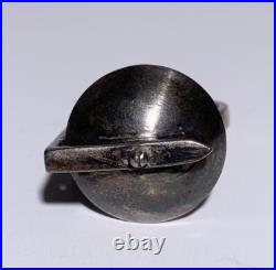 MID CENTURY MODERN ART DECO STERLING SILVER RING HALLMARKS Space Age Atomic MID CENTURY MODERN ART DECO STERLING SILVER RING HALLMARKS Space Age Atomic