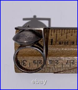 MID CENTURY MODERN ART DECO STERLING SILVER RING HALLMARKS Space Age Atomic MID CENTURY MODERN ART DECO STERLING SILVER RING HALLMARKS Space Age Atomic