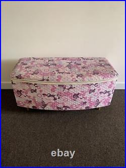 MID Century Atomic Flower Power Cotton Upholstered Ottoman Chest / Window Seat MID Century Atomic Flower Power Cotton Upholstered Ottoman Chest / Window Seat