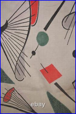 MID Century Atomic Retro Jetsons Pinwale Corduroy Wild Abstract Curtains-set/5
