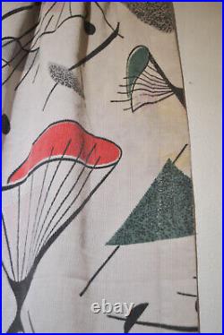 MID Century Atomic Retro Jetsons Pinwale Corduroy Wild Abstract Curtains-set/5