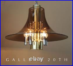 MID Century Modern Atomic Chandelier! Lamp Brass Chrome Panton Space Age 60s Vtg