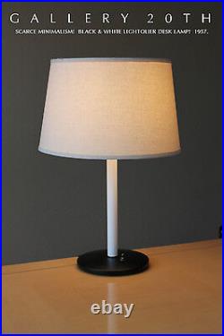 MID Century Modern Lightolier Desk Lamp! Atomic 50's 60's Light White Black Vtg