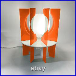 MODPOP Space Age Orange Table Lamp 1970s Retro Mid Century Modern Sputnik