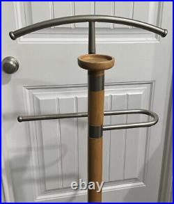 Mens Valet Mid Century Atomic Style Chrome Wood Modernist Mens Valet Mid Century Atomic Style Chrome Wood Modernist