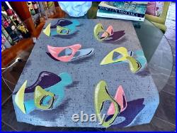 Miami Atomic Boomerang Surrealist GALAXIES Mid Century Barkcloth Vintage Fabric