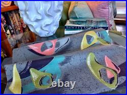 Miami Atomic Boomerang Surrealist GALAXIES Mid Century Barkcloth Vintage Fabric