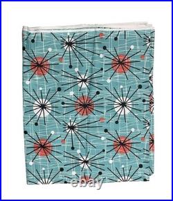 Michael Miller Atomic Mid Century Turquoise Cotton Fabric 5 + Yards MCM Sputnik Michael Miller Atomic Mid Century Turquoise Cotton Fabric 5 + Yards MCM Sputnik