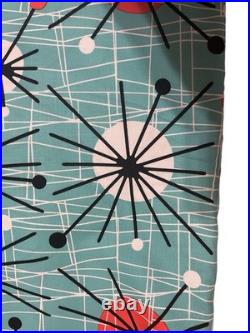 Michael Miller Atomic Mid Century Turquoise Cotton Fabric 5 + Yards MCM Sputnik Michael Miller Atomic Mid Century Turquoise Cotton Fabric 5 + Yards MCM Sputnik