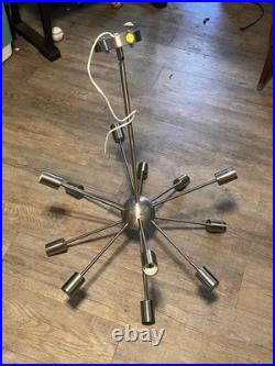 Mid Century 12 Arms Pretty Sputnik Silver Chandelier Atomic Ceiling Light 35 Mid Century 12 Arms Pretty Sputnik Silver Chandelier Atomic Ceiling Light 35
