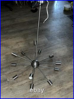 Mid Century 12 Arms Pretty Sputnik Silver Chandelier Atomic Ceiling Light 39 Mid Century 12 Arms Pretty Sputnik Silver Chandelier Atomic Ceiling Light 39