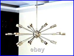 Mid Century 24 Arm Chrome Finish Brass Sputnik atomic chandelier for home decor