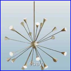 Mid Century 24 Arms Pretty Lamp Sputnik Brass Chandelier Atomic Ceiling Light Mid Century 24 Arms Pretty Lamp Sputnik Brass Chandelier Atomic Ceiling Light
