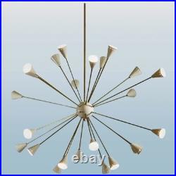 Mid Century 24 Arms Pretty Lamp Sputnik Brass Chandelier Atomic Ceiling Light