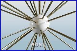 Mid Century 24 Arms Pretty Lamp Sputnik Brass Chandelier Atomic Ceiling Light